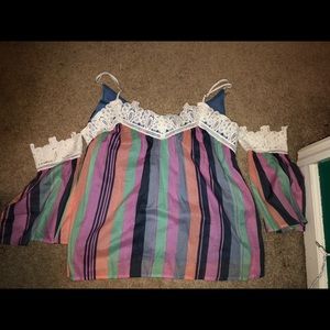 Judith March Cold Shoulder Top